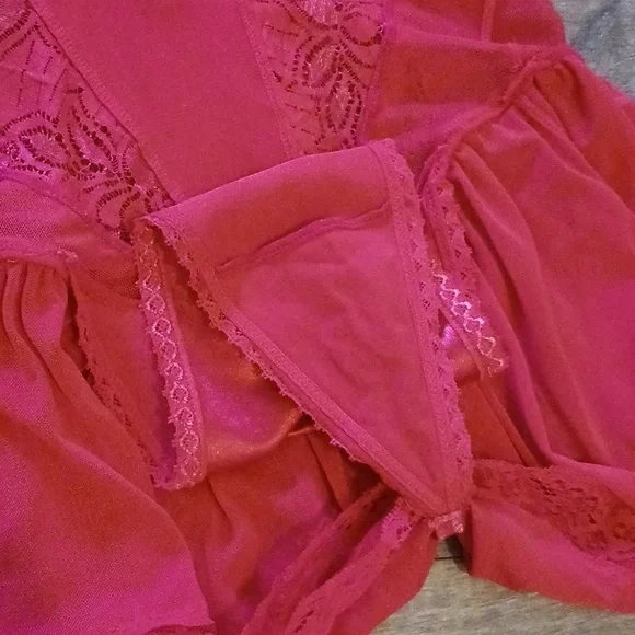 Sugar Thrillz Red Scarlet Lace Lingerie Size Medium - Picture 9 of 12